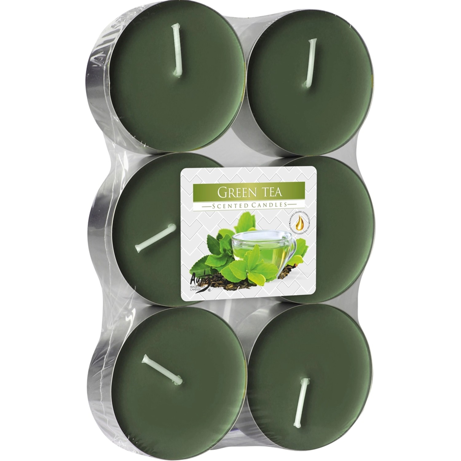 Świeca Tea light zapachowa Maxi zielona herbata