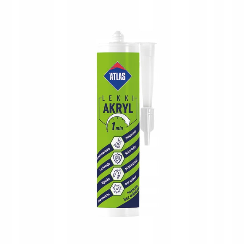 ATLAS AKRYL LEKKI 1-MIN USZCZELNIACZ DO RÓŻNYCH PODŁOŻY 300ML