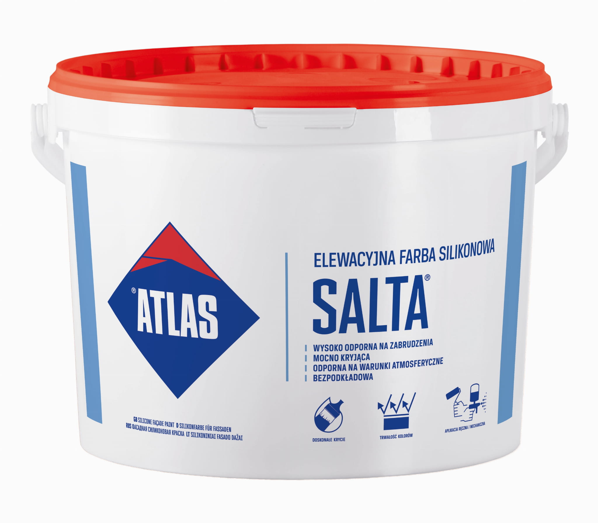 ATLAS BAZA DO FARBY SILIKONOWEJ SALTA BIAŁA 10L