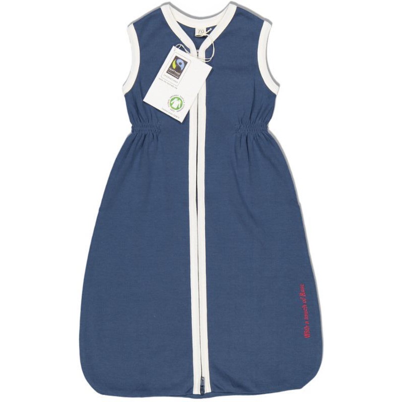 With a touch of Rose, Śpiworek organiczny z krótkim rękawem navy 70cm