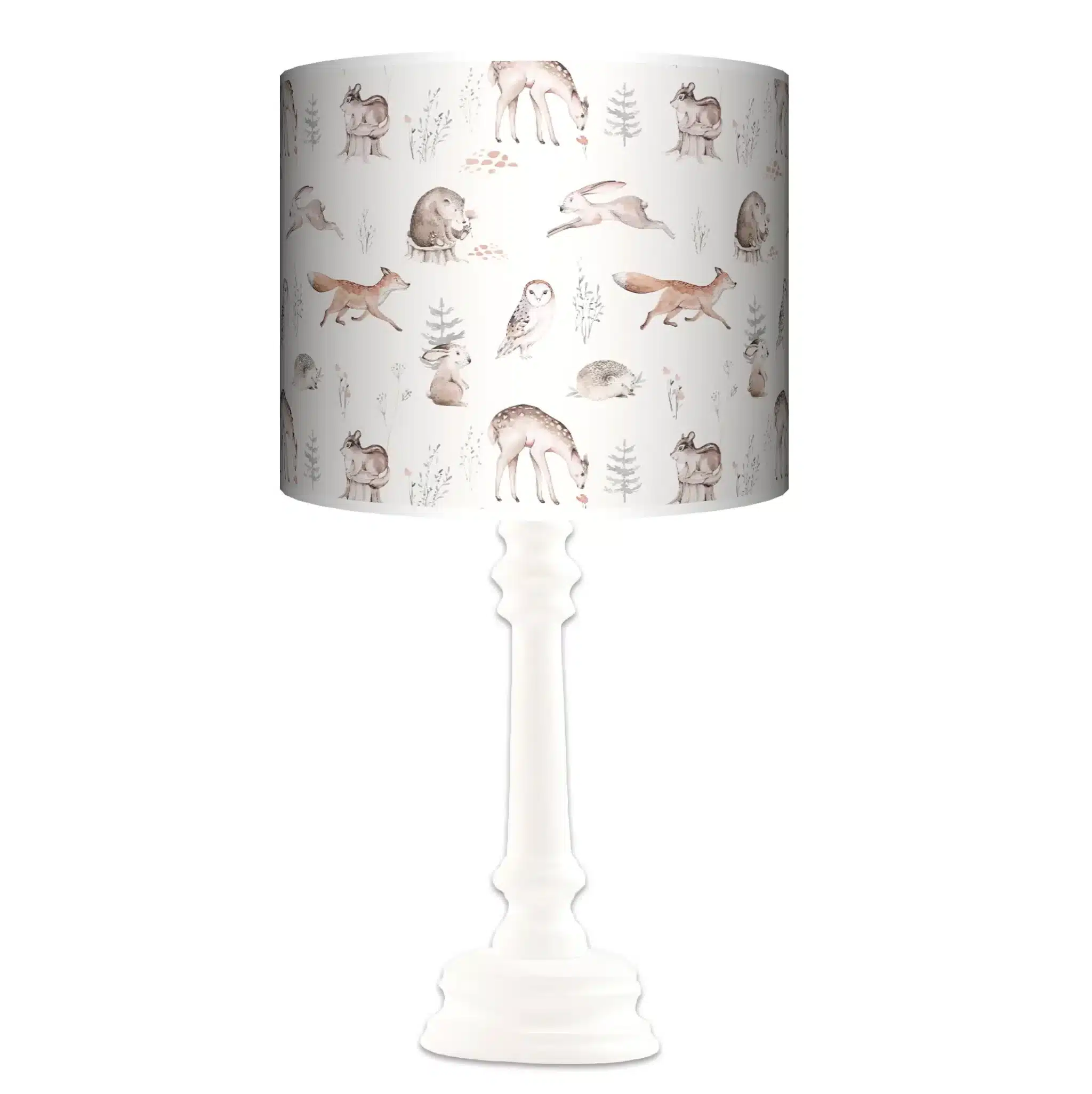 Lampa stojąca QUEEN Skandinavian Forest na beżu - kolor podstawy biały FL