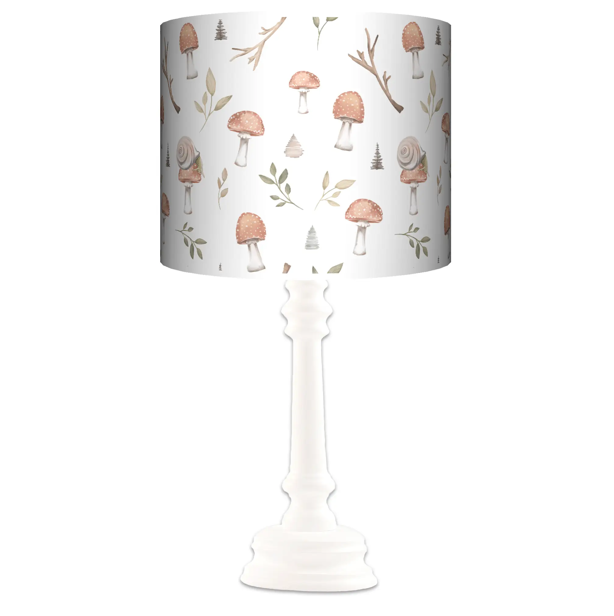 Lampa stojąca QUEEN Forest Story Pattern 3 na bieli - kolor podstawy biały FL