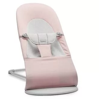 BABYBJORN - leżaczek BALANCE SOFT COTTON/JERSEY - Jasny Różowy/Szary SC