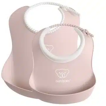 BABYBJORN - zestaw śliniaków mały/duży - Powder Pink SC