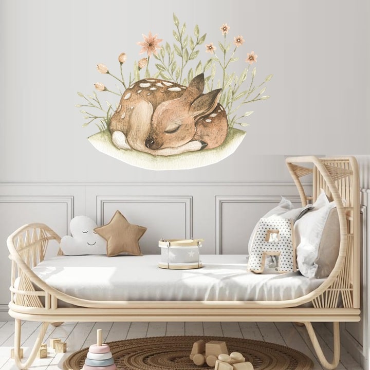 Naklejki ścienne Śpiąca Sarenka 100×50cm WYPRZEDAŻ