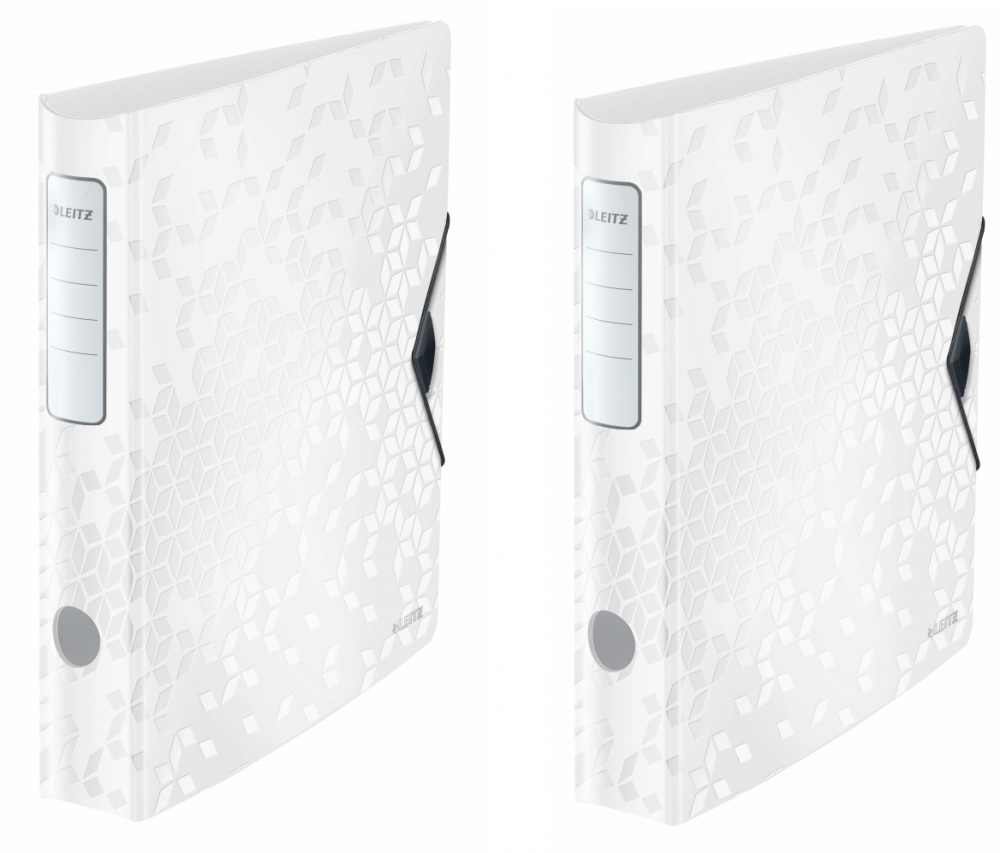 2x Segregator A4 Leitz 180° Active Wow, 65mm, do 350 kartek, biały
