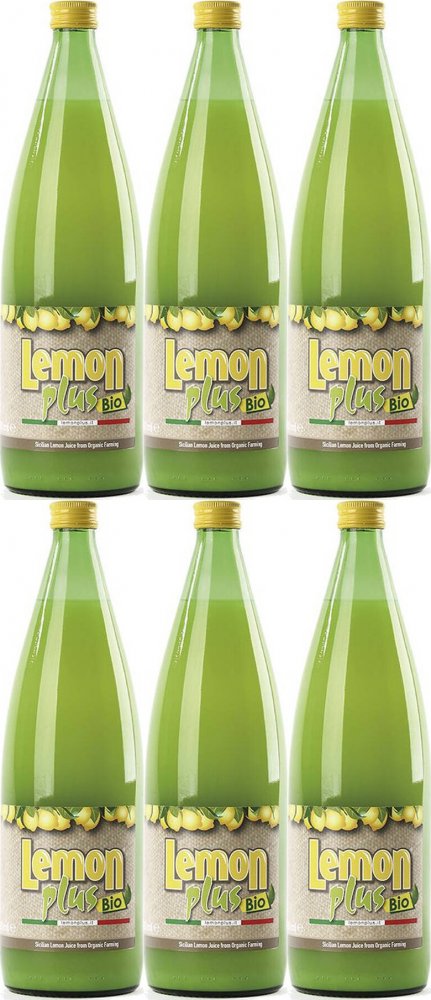 6x Sok z cytryn LemonPlus Bio 100%, 1l
