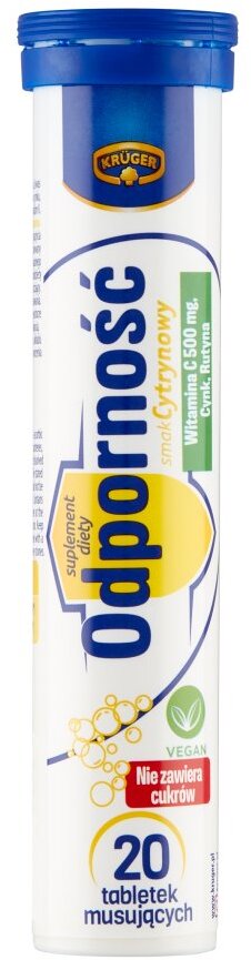 Tabletki musujące Vital Power Odporność, cytrynowy, 20 tabletek