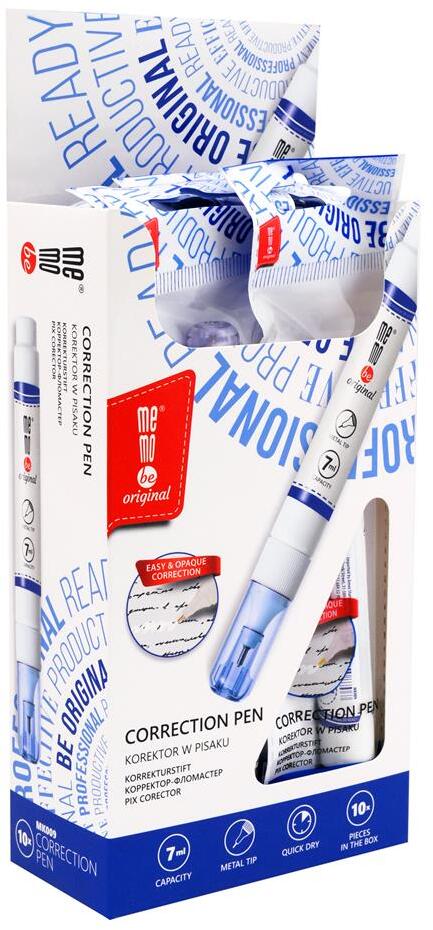 10x Korektor w piórze MemoBe, 7ml