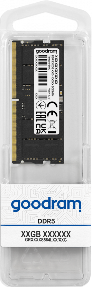 Pamięć Goodram DDR5 SODIMM, 16GB, 4800MHz, CL40, SR 1.1V