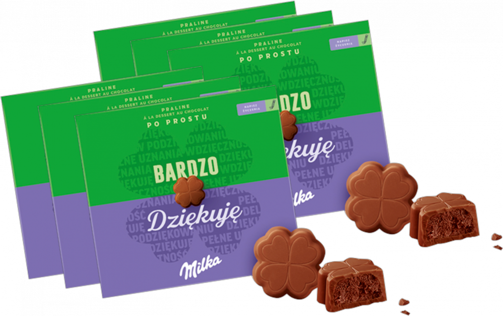 6x Bombonierka Milka Dziękuję/Thank You, 110g