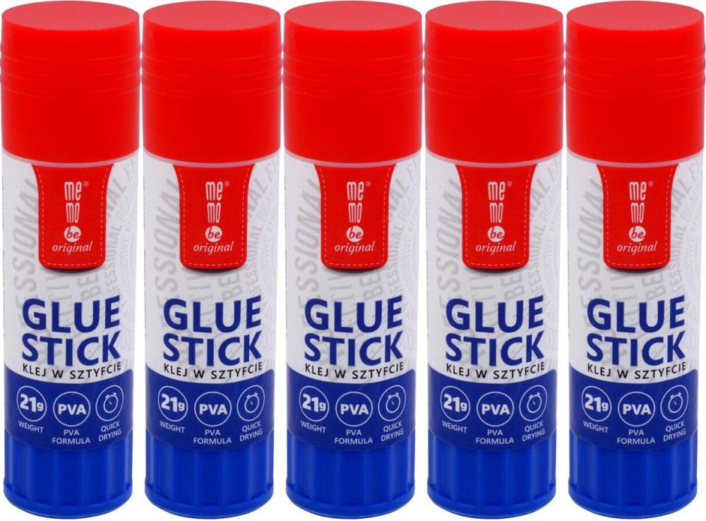 5x Klej biurowy MemoBe, w sztyfcie, 21g