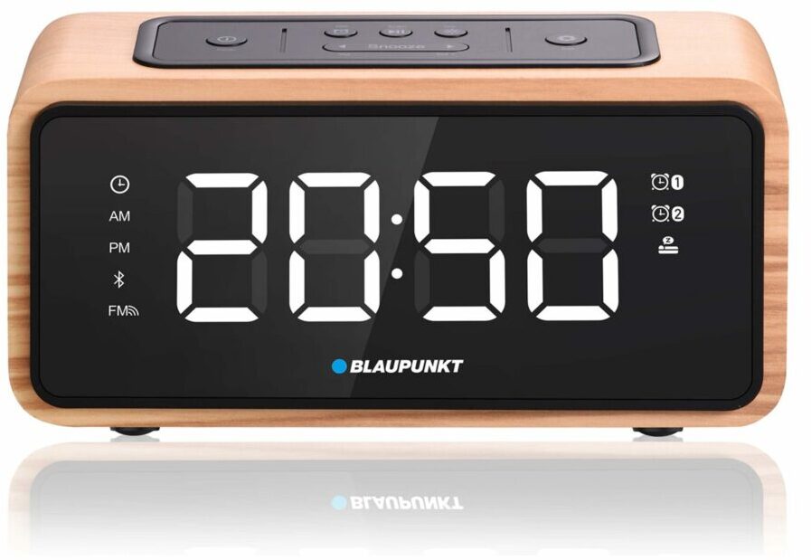 Radiobudzik FM PLL Blaupunkt CR65BT, czarno-brązowy