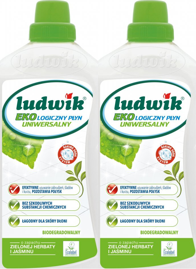 2x Płyn uniwersalny Ludwik Ekologiczny, zielona herbata i jaśmin, 1l