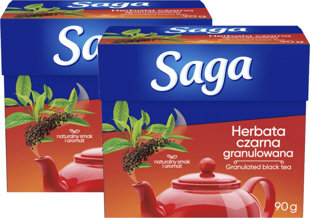 2x Herbata czarna granulowana Saga, 90g