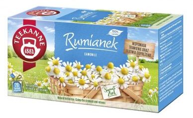Herbata ziołowa rumiankowa w torebkach Teekanne, rumianek, 20 sztuk x 1.5g