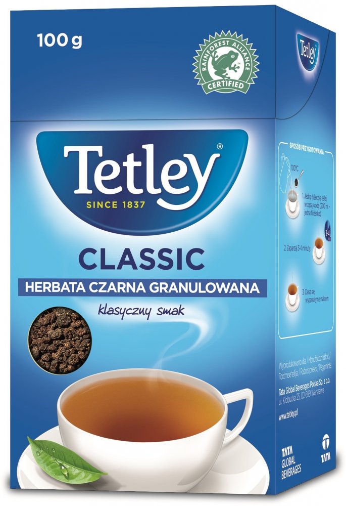 Herbata czarna granulowana Tetley Classic, 100g
