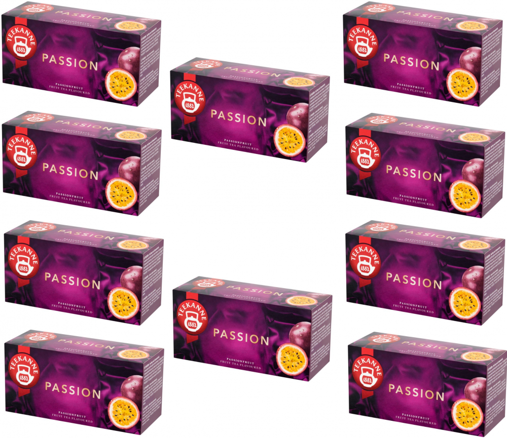10x Herbata owocowa w kopertach Teekanne Passion, marakuja, 20 sztuk x 2.25g