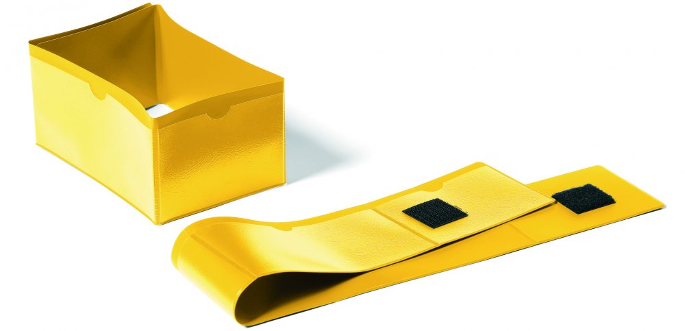 Kieszeń magazynowa / opaska na palety Durable, na rzep, 140x65mm, 50 sztuk, żółty