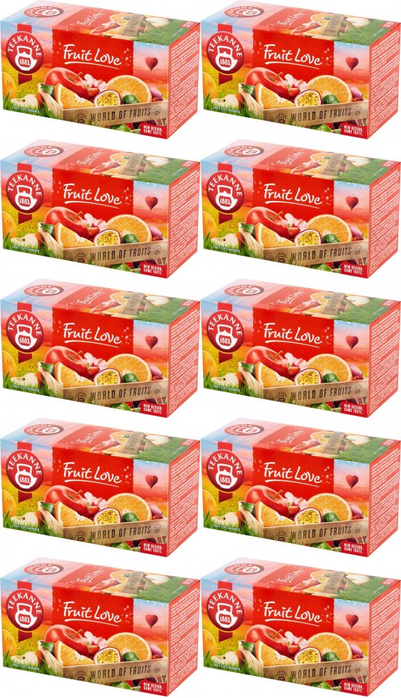 10x Herbata owocowa w kopertach Teekanne Fruit Love, 20 sztuk x 2.25g