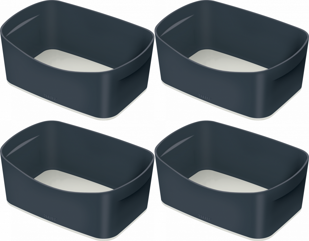 4x Pojemnik bez pokrywki MyBox Cosy, 246x98x160mm, szary