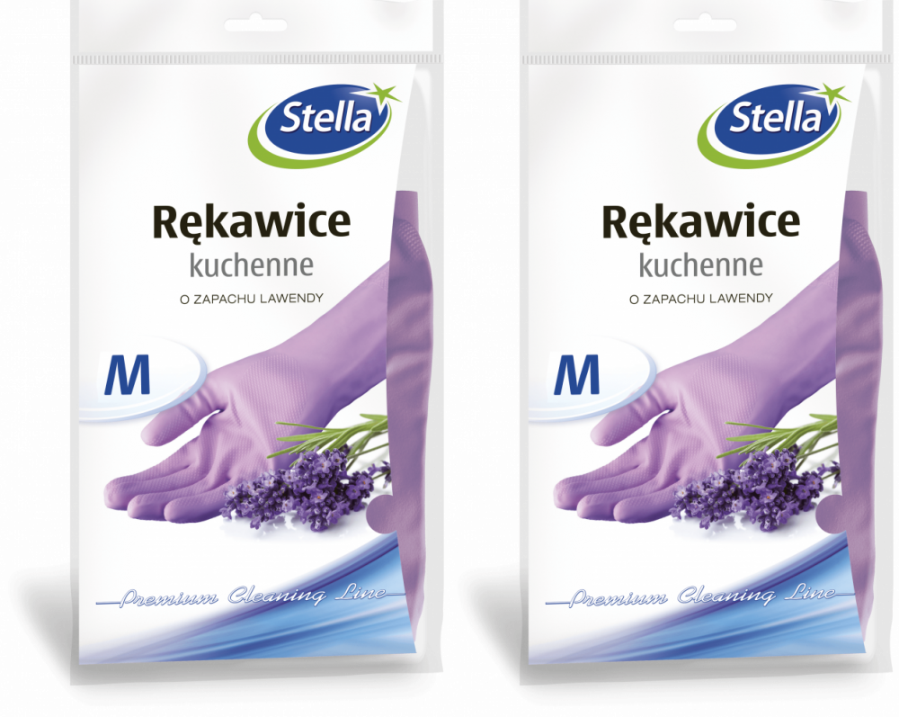 2x Rękawice kuchenne Stella, rozmiar M, lawendowe, 1 para, fioletowy