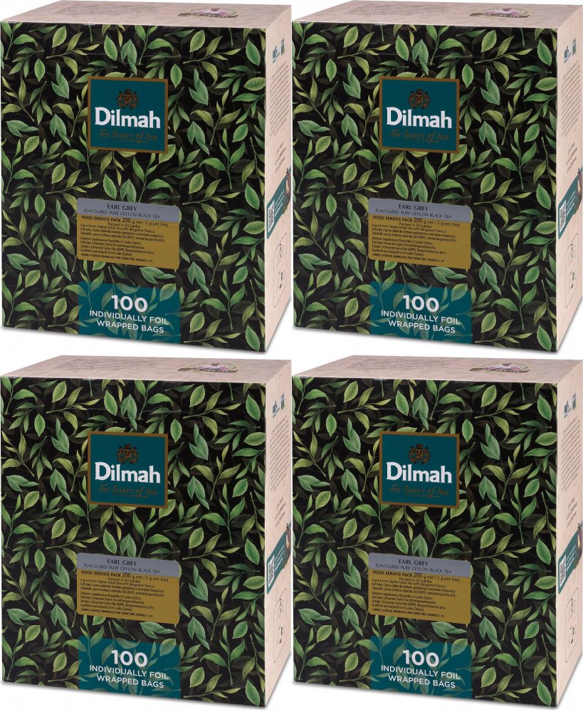 4x Herbata Earl Grey w kopertach Dilmah, 100 sztuk x 2g