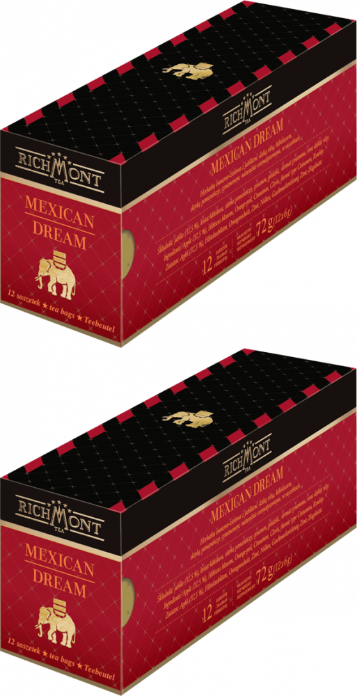 2x Herbata owocowa w torebkach Richmont Mexican Dream, 12 sztuk x 6g