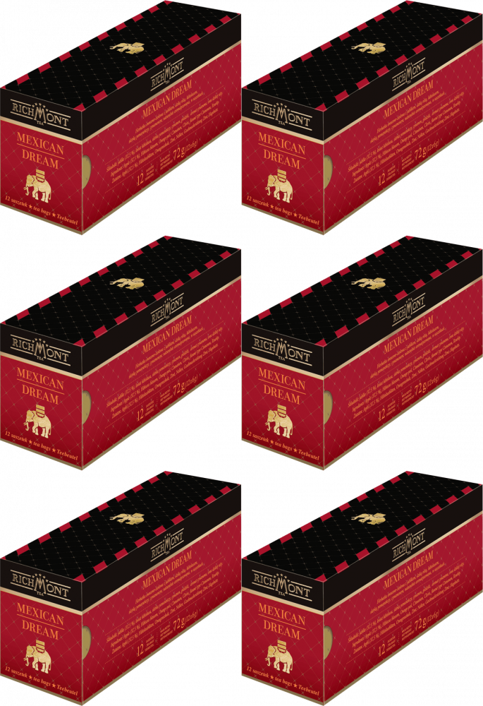 6x Herbata owocowa w torebkach Richmont Mexican Dream, 12 sztuk x 6g