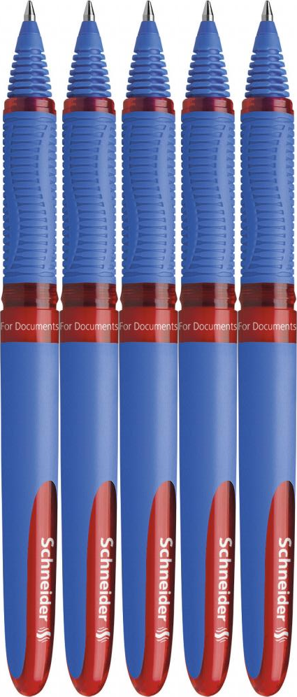 5x Pióro kulkowe Schneider One Hybrid C, 0.3 mm, czerwony