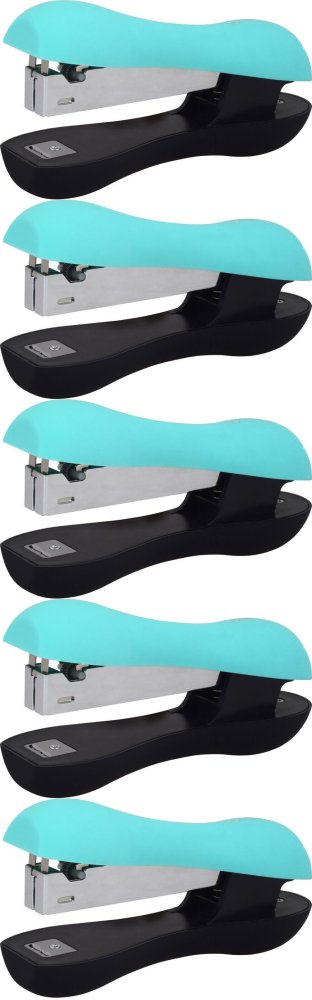 5x Zszywacz biurowy MemoBe Soft Touch, do 16 kartek, miętowo-czarny