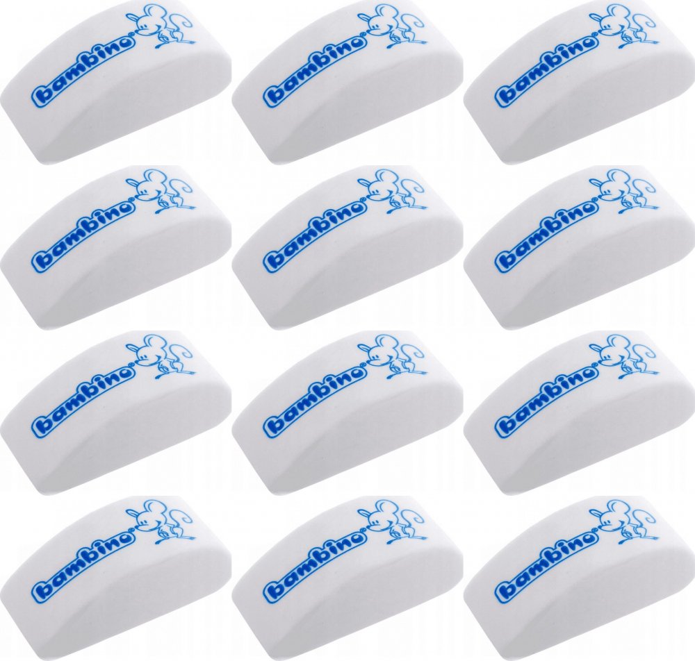 12x Gumka do mazania Bambino Myszka, 1 sztuka, biały