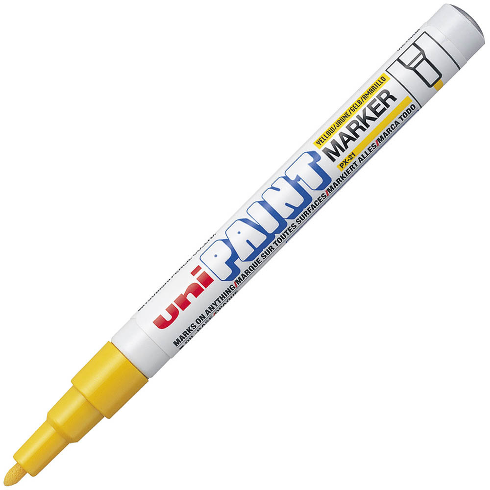 Marker olejowy Uni PX-21, okrągła, 1.2 mm, żółty