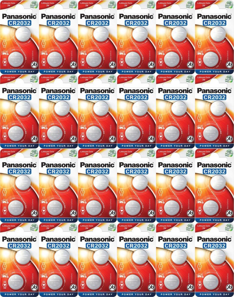 24x Bateria litowa Panasonic, 3V, CR2032, 2 sztuki