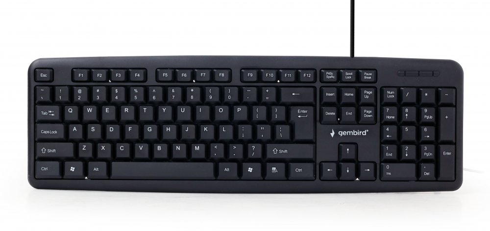 Klawiatura przewodowa Gembird KB-U-103-RU, czarny