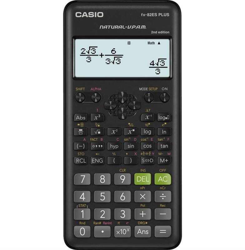 Outlet: USZKODZONE OPAKOWANIE Kalkulator naukowy Casio FX-82ES PLUS, 25 cyfr, 252 funkcje, czarny