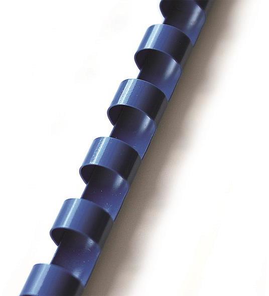 Grzbiety do bindowania Argo, plastik, 10mm, 100 sztuk, niebieski
