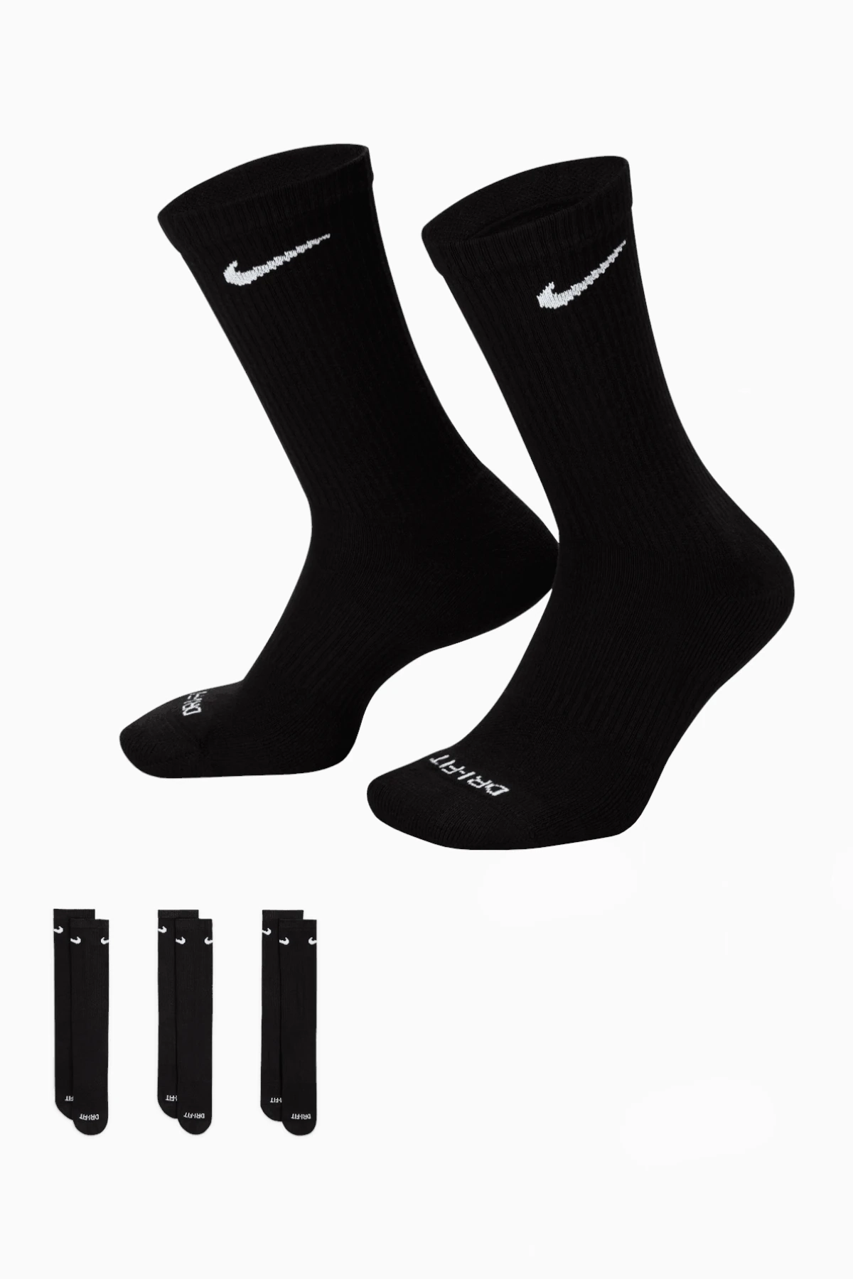 Skarpety Nike Everyday Plus Cushioned 3-pack - Czarny