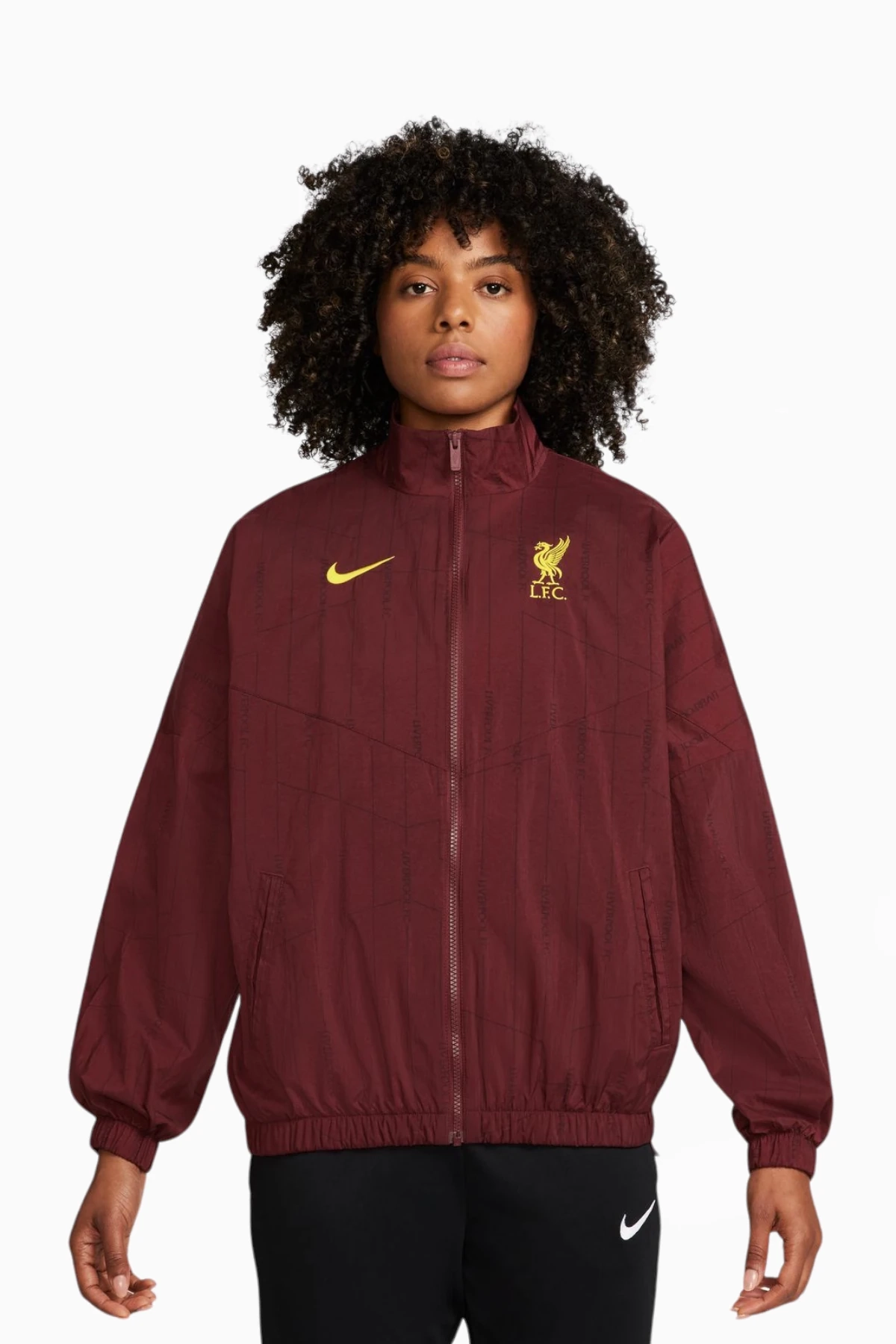 Kurtka Nike Liverpool FC 24/25 Essentials Windrunner Damska - Bordowy