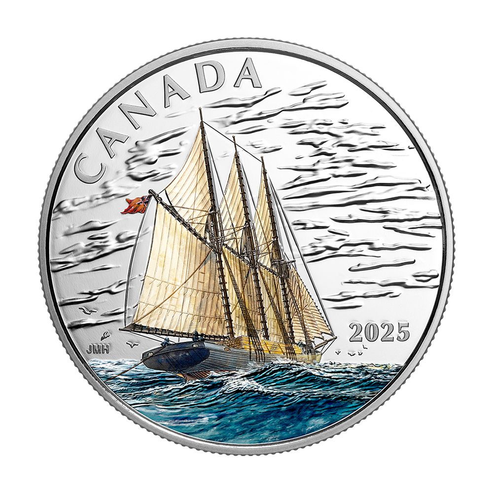 Srebrna moneta Tall Ships: Three-masted Schooner 2025 - wysyłka 24 h!