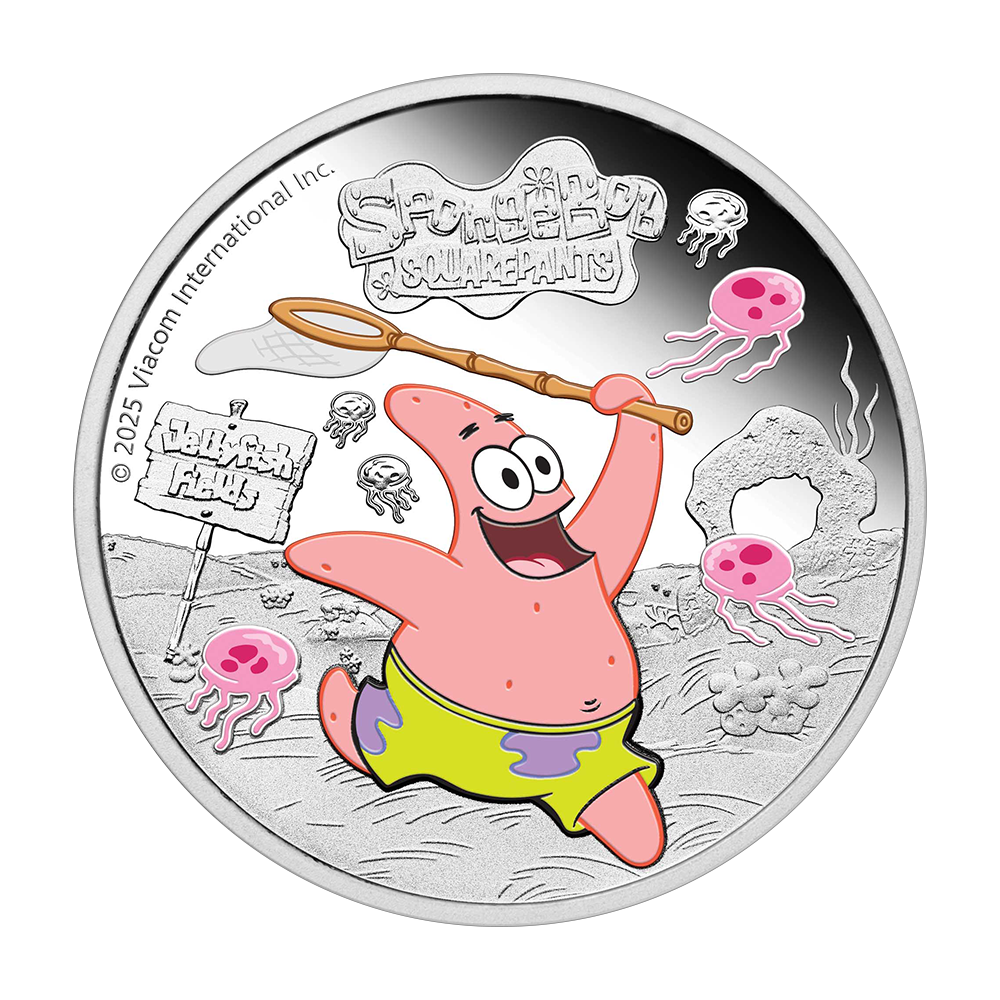 Srebrna moneta Sponge Bob Kanciastoporty Gwiazda Patrick 2025 - wysyłka 24 h!