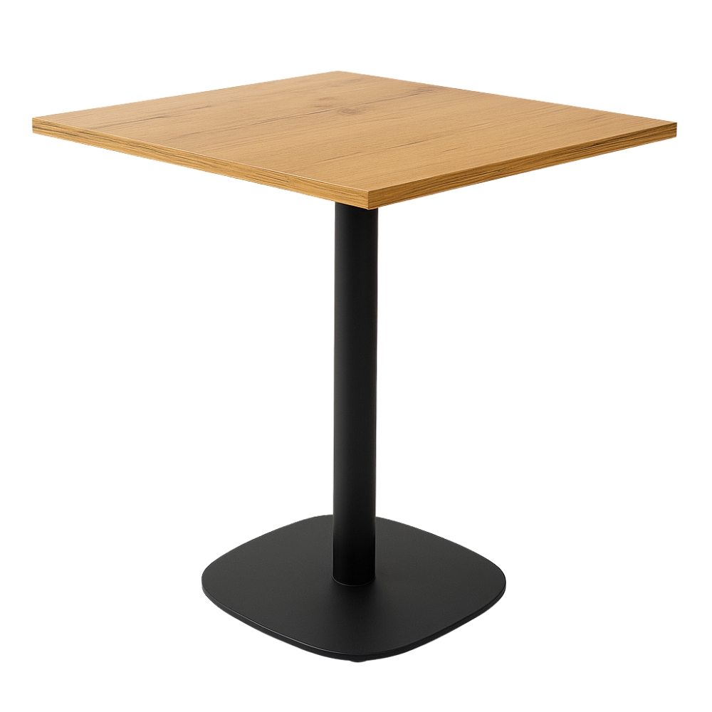 Kawiarniany stolik 68x68x1,8 - dąb lancelot podstawa 0966-ARP