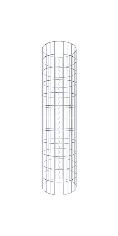 Kolumna gabionowa o średnicy 42 cm, okrągła MW 5 x 10 cm - Wysokość: 1,20 m