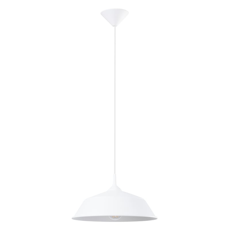 Lampa wisząca FRIKA biała, skandynawska - 34x34x74cm Sollux