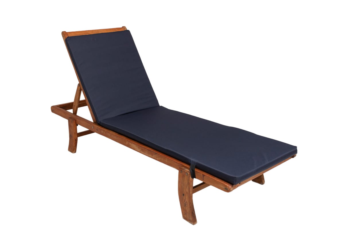 Poduszka na leżak 190x60cm Granatowa gruba poduszka na lezak patio poduszka na leżak drewniany