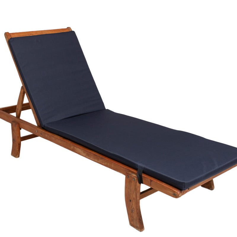 Poduszka na leżak 190x60cm Granatowa gruba poduszka na lezak patio poduszka na leżak drewniany