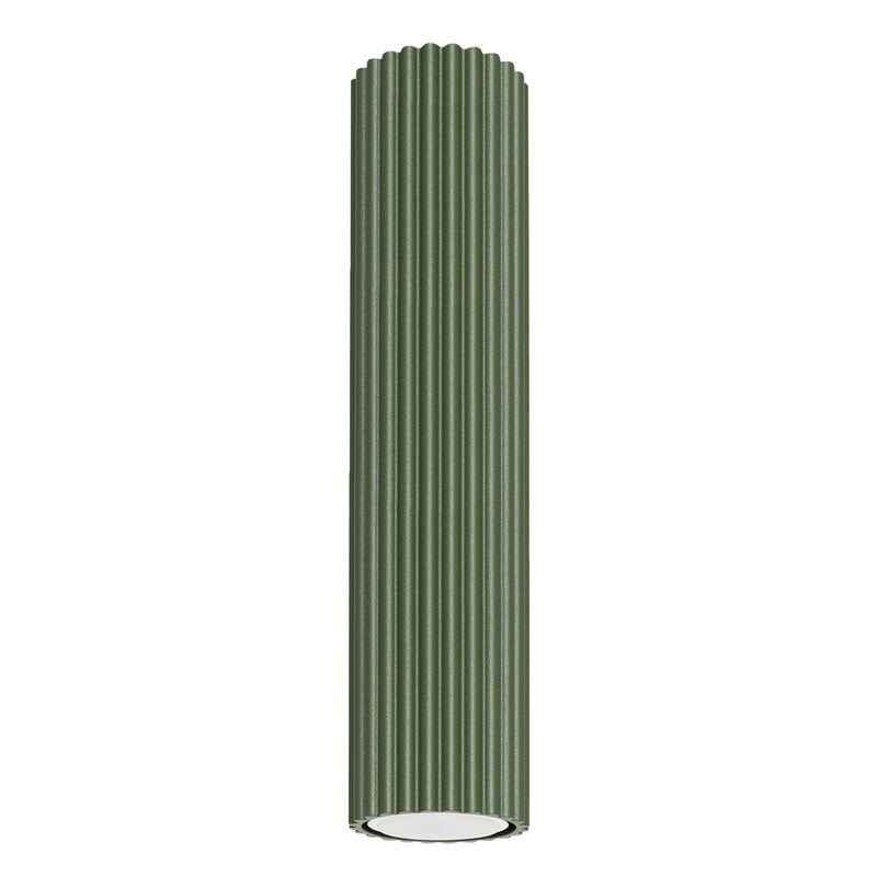 Plafon KARBON 30 oliwkowy zielony, minimalistyczny - 6,5x6,5x30cm Sollux
