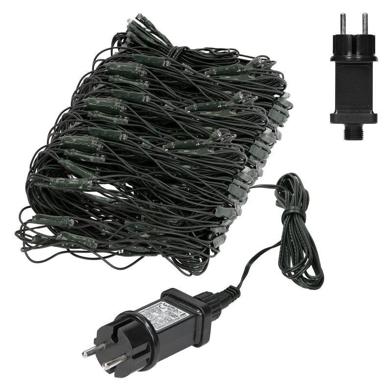 ECD Germany LED siatka swietlna kurtyna swietlna lancuch swiateczny cieply bialy 320 LED 1,5 x 3,0 m do uzytku wewnetrznego i zewnetrznego IP44,