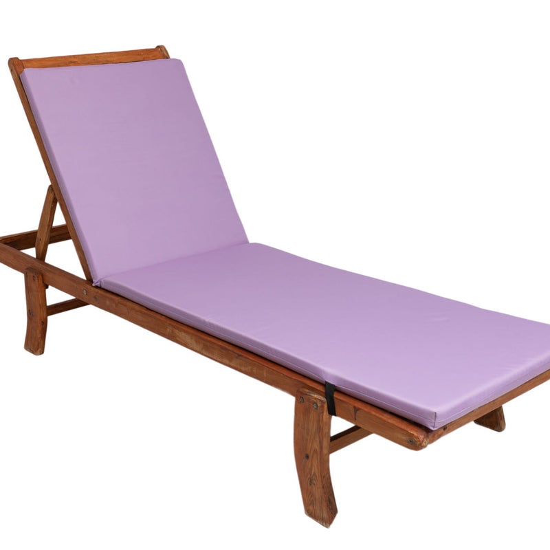 Poduszka na leżak 190x60cm Fioletowa gruba poduszka na lezak patio poduszka na leżak drewniany