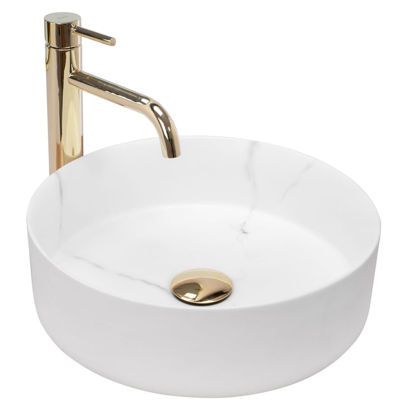 Umywalka nablatowa Rea Sami Marble Mat